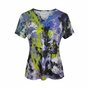 Breckenridge Jersey Knit Top with Embellishments Roomy‎ Size Small - NWT NEW!